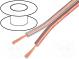 Wire  loudspeaker cable  2x1mm2  stranded  Cu  transparent
