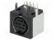 Socket  DIN mini  female  PIN  8  shielded  THT  on PCBs  angled 90°