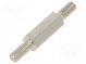 Screwed spacer sleeve  10mm  Ext.thread  M2,5  hexagonal  brass