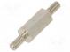 Screwed spacer sleeve  10mm  Ext.thread  M2,5  hexagonal  brass