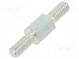 Screwed spacer sleeve  5mm  Ext.thread  M2,5  hexagonal  steel