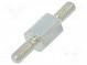 Screwed spacer sleeve  5mm  Ext.thread  M2  hexagonal  steel  zinc