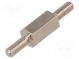 Screwed spacer sleeve  10mm  Ext.thread  M3  hexagonal  brass