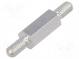 Screwed spacer sleeve  10mm  Ext.thread  M3  hexagonal  steel