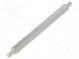 Screwed spacer sleeve  55mm  Ext.thread  M3  hexagonal  brass