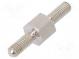 Screwed spacer sleeve  5mm  Ext.thread  M3  hexagonal  brass
