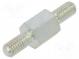 Screwed spacer sleeve  10mm  Ext.thread  M4  hexagonal  steel