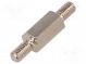 Screwed spacer sleeve  12mm  Ext.thread  M4  hexagonal  brass