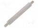 Screwed spacer sleeve  50mm  Ext.thread  M4  hexagonal  steel