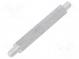 Screwed spacer sleeve  50mm  Ext.thread  M5  hexagonal  aluminium