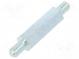 Screwed spacer sleeve  40mm  Ext.thread  M8  hexagonal  steel