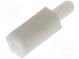 Screwed spacer sleeve  hexagonal  polyamide  M3  M3  10mm
