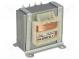 Transformer  mains  8VA  230VAC  6V  6V  0.65A  0.65A  Leads  for PCB