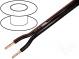 Wire  loudspeaker cable  2x1mm2  stranded  OFC  black  unshielded