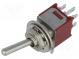 Switch  toggle  Positions 2  DPDT  ON-ON  1A/250VAC  -55÷65°C  20mΩ