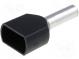 Bootlace ferrule  insulated,double  copper  Insulation  PVC  8mm