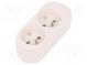 Connector  AC supply  female  splitter  2P+PE  250VAC  16A  white