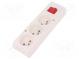 Connector  AC supply  female  splitter  2P+PE  250VAC  16A  white