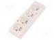 Connector  AC supply  female  splitter  2P+PE  250VAC  16A  white