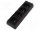 Connector  AC supply  female  splitter  2P+PE  250VAC  16A  black