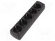 Connector  AC supply  female  splitter  2P+PE  250VAC  16A  black