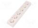 Connector  AC supply  female  splitter  2P+PE  250VAC  16A  white