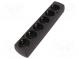 Connector  AC supply  female  splitter  2P+PE  250VAC  16A  black
