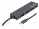 Hub USB  гнездо USB A  x3,гнездо USB C,вилка USB C  USB 3.0