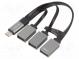 Hub USB  гнездо USB A  x3,вилка USB C  USB 3.0,USB 3.1  PnP