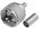 Plug  UHF (PL-259)  male  straight  RG58  soldering,crimped