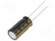Capacitor  electrolytic  THT  100uF  100VDC  Ø10x20mm  Pitch  5mm