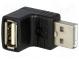 Adapter  USB 2.0  USB A socket, USB A angled plug  gold-plated