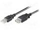 Cable  USB 2.0  USB A socket, USB A plug  5m  black  Core  Cu