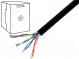 Wire  U/UTP  5e  outdoor  solid  CCA  4x2x24AWG  polyetylene  black