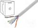 Wire  U/UTP  6  solid  CCA  4x2x0,57mm  PVC  grey  305m  Øcable  6mm