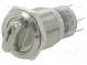 Переключатель  поворотный  Пол  2  SPDT  0,5A/220ВAC  1A/24ВDC