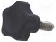 Knob  Ø  25mm  Ext.thread  M6  16mm  H  20mm  polyamide