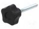 Knob  Ø  25mm  Ext.thread  M5  40mm  H  19mm  technopolymer PA