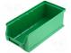 Container  cuvette  plastic  green  102x215x75mm