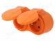 Connector  AC supply  splitter  2P+PE  250VAC  16A  orange  IP44
