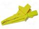 Crocodile clip  20A  yellow  max.16mm  Conform to  CAT III 1000V