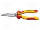 Pliers  insulated,curved,half-rounded nose  steel  200mm  1kVAC