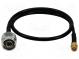 Cable  50Ω  500mm  N plug,SMA plug,reverse  shielded  black