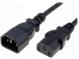 Cable  IEC C13 female,IEC C14 male  PVC  5m  black  3x1mm2  10A