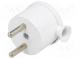 Connector  AC supply  male  plug  2P  230VAC  16A  Type  MINI,round