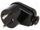 Connector  AC supply  male  plug  2P+PE  230VAC  16A  black  PIN  3