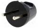 Connector  AC supply  male  plug  2P  230VAC  16A  Type  round  black