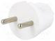 Connector  AC supply  male  plug  2P  230VAC  16A  Type  round  white