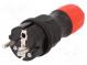 Connector  AC supply  male  plug  2P+PE  250VAC  16A  for cable