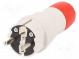 Connector  AC supply  male  plug  2P+PE  250VAC  16A  for cable